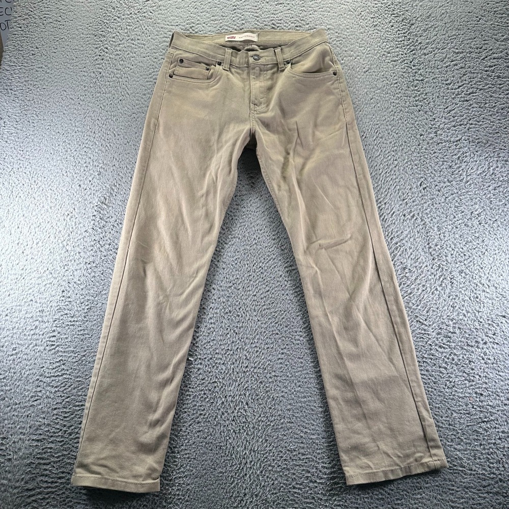 Levi's 514 Jeans Boys 18 Brown Cotton Denim Straight Leg Travel Workwear Stretch